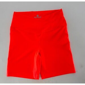 90 Degree by Reflex Interlock Crossover Neon Orange Athletic Shorts Sz L‎
